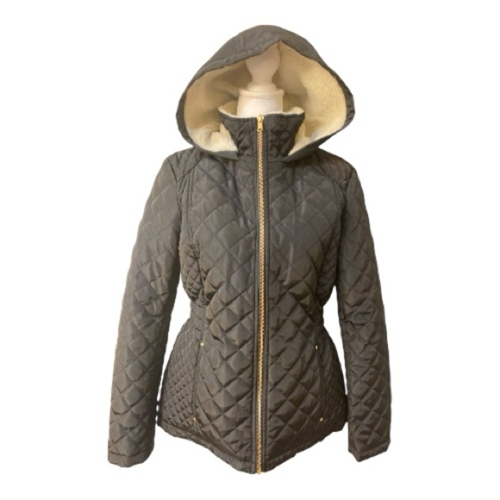 Ci Sono Quilted Fleece Lined Puffer Jacket - Black